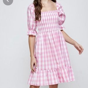 Preppy Pink Gingham Nap dress NWOT